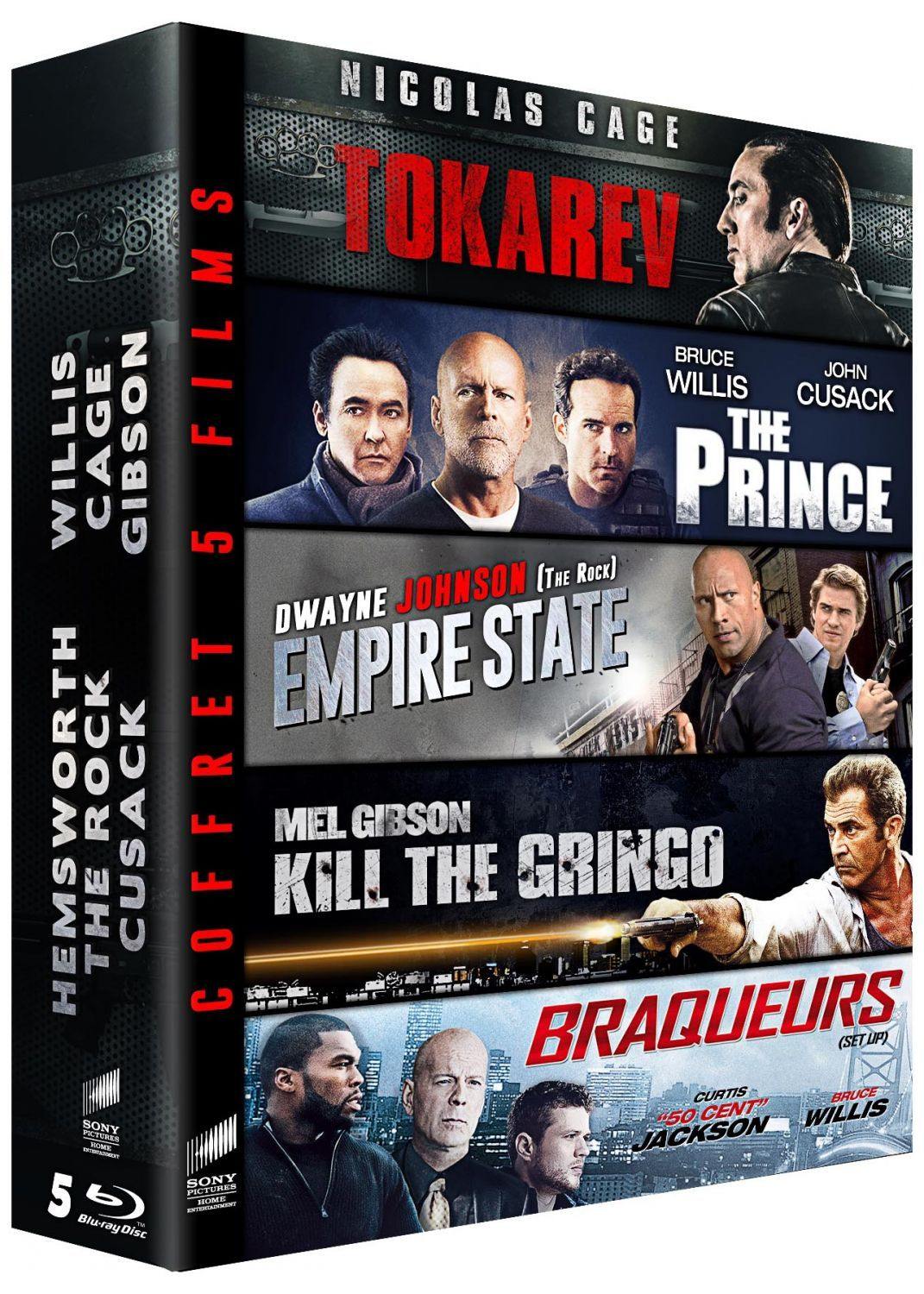 Action 5 films : Tokarev + The Prince + Empire State + Kill the Gringo + Braqueurs [Blu-ray] - flash vidéo