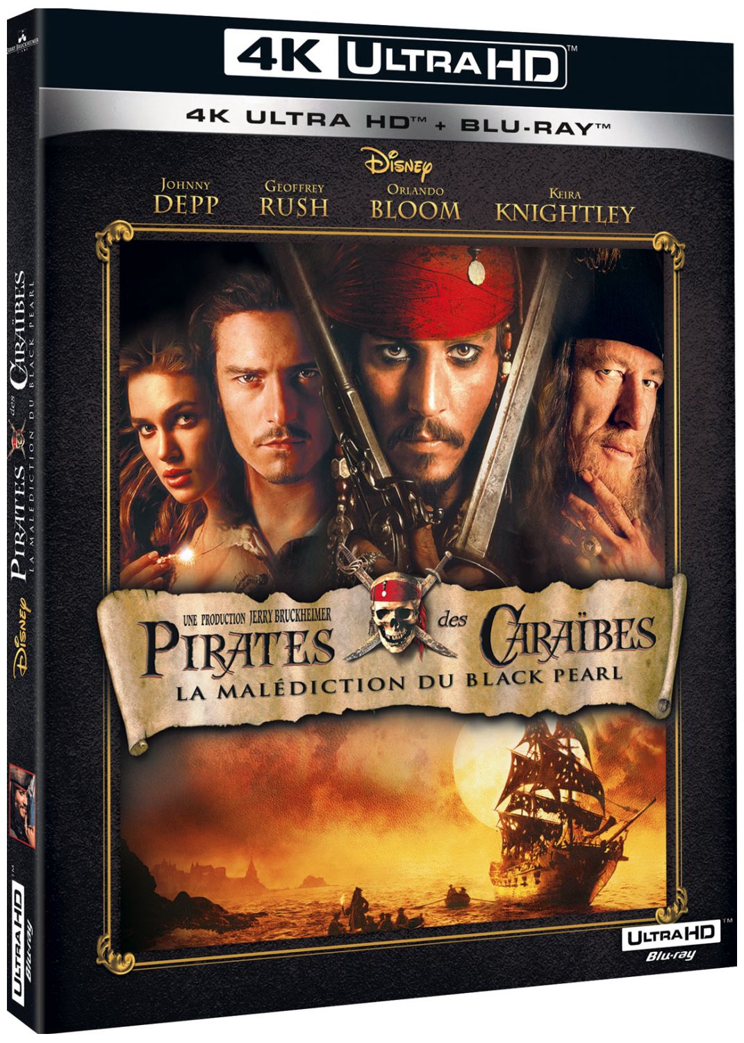 Pirates Des Caraïbes 1 : La Malédiction Du Black Pearl [Combo Blu-Ray, Blu-Ray 4K] - flash vidéo