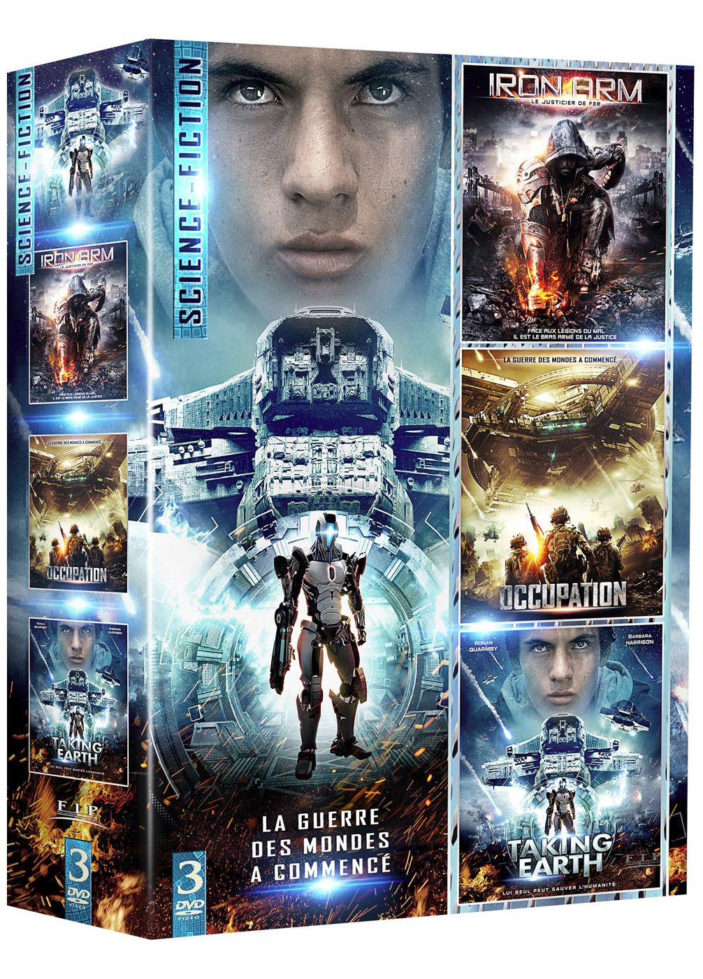 COFFRET SCIENCE-FICTION 3 FILMS : TAKING EARTH OCCUPATION IRON ARM [DVD] - flash vidéo