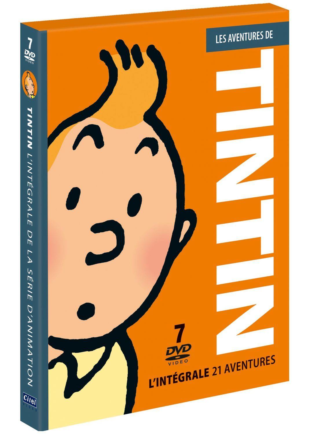 DVD TINTIN INTEGRALE 21 AVENTURES - V1 A V7 - flash vidéo