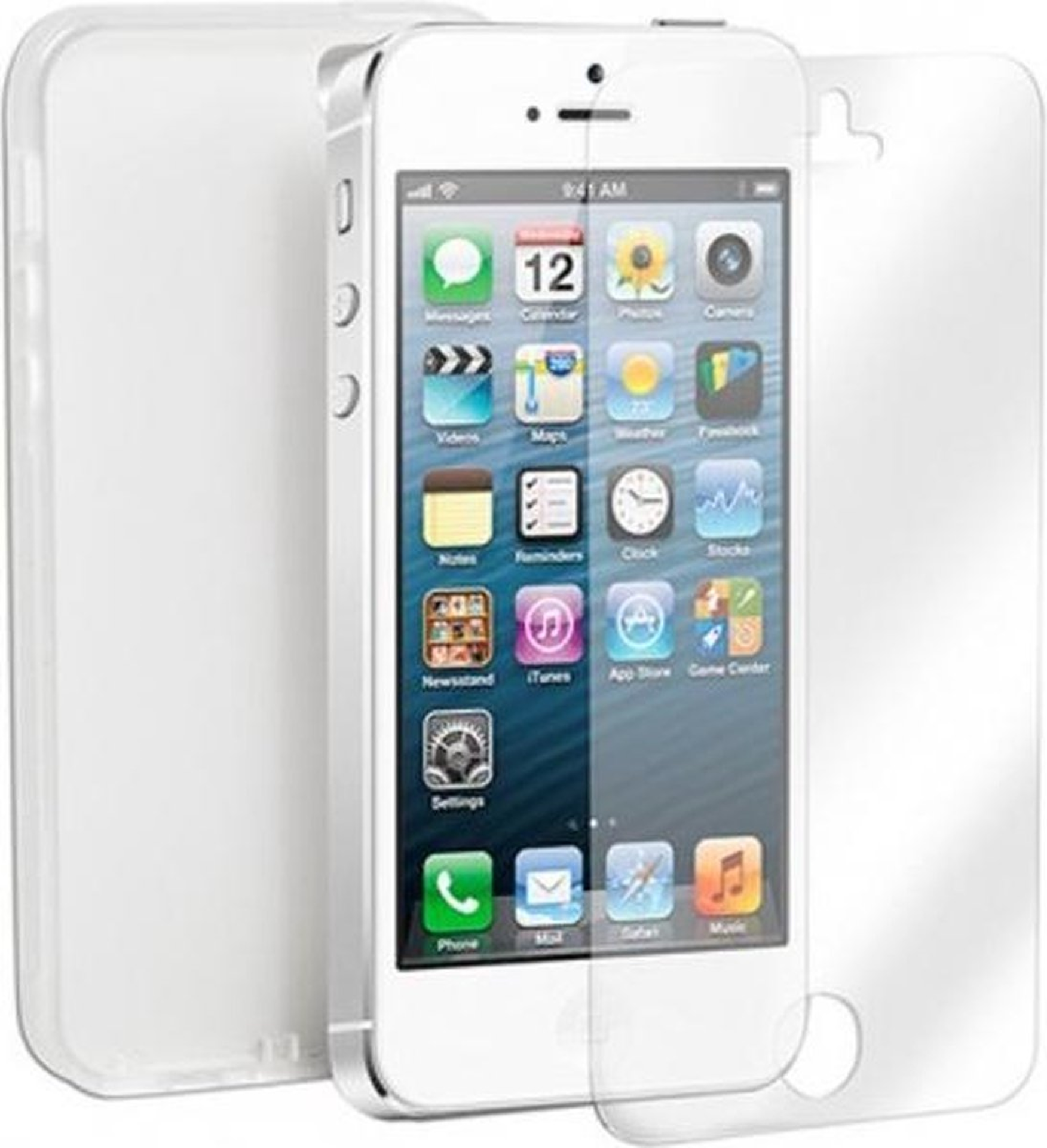 CAMPUS "FlexShield" Coque silicone Blanc/Transparent pour iPhone 5