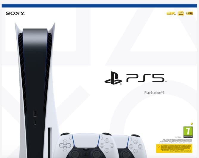 PlayStation 5 Blanche + 2 manettes PS5 DualSense (Blanche) - flash vidéo