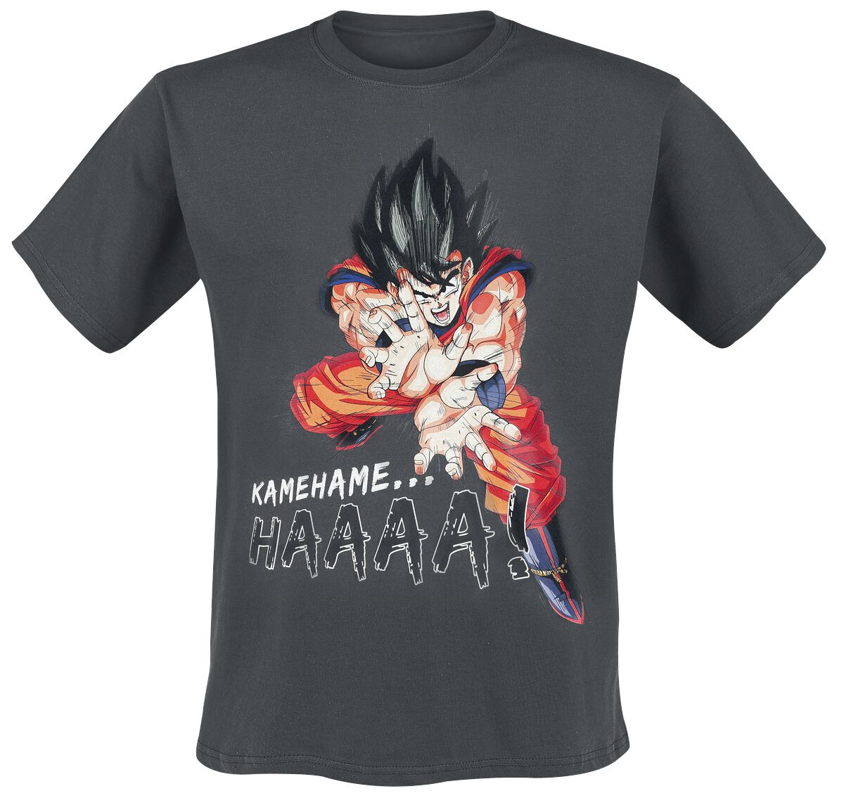 § Dragon Ball - Kamehameha Dark Grey Man T-Shirt S - flash vidéo