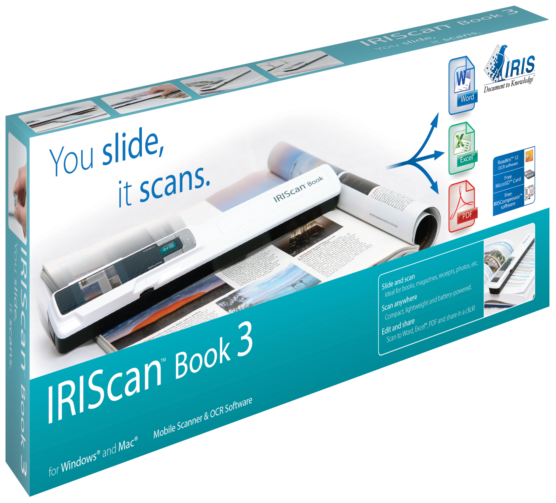 IRISCan Book 3 Scanner portable sans fil - flash vidéo