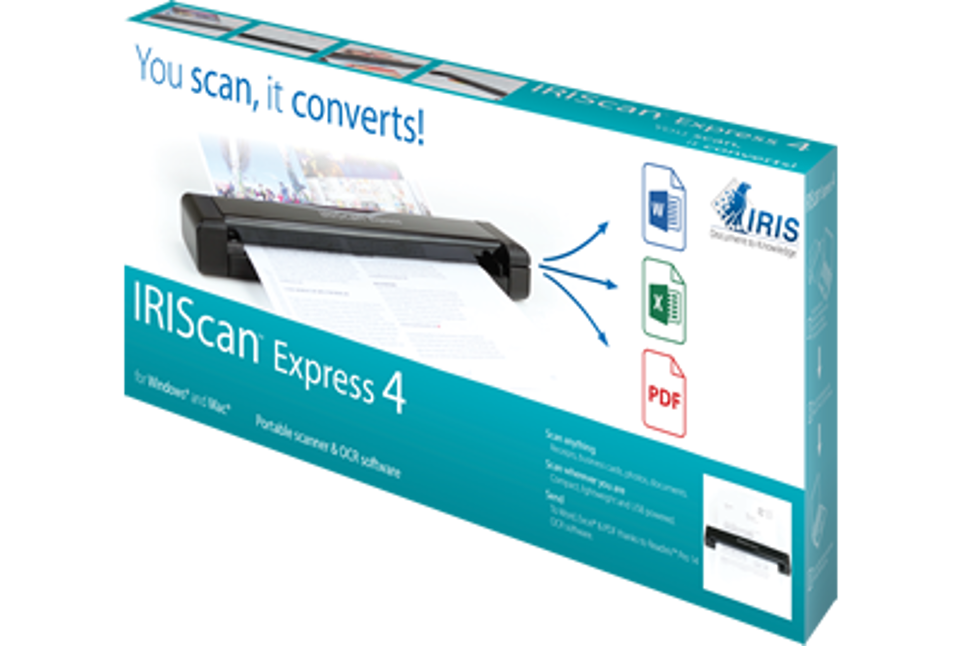 IRISCan Express 4 Scanner ultra portable - flash vidéo