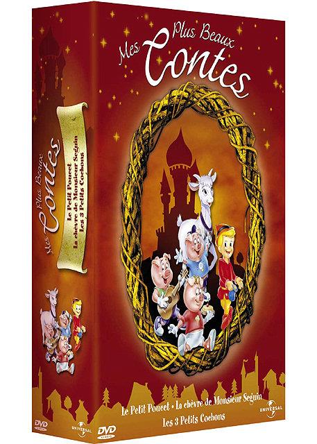 Coffret Les Plus Beaux Contes : Les Trois Petits Cochons / La Chevre De Monsieur Seguin / Le Petit Poucet [DVD] - flash vidéo