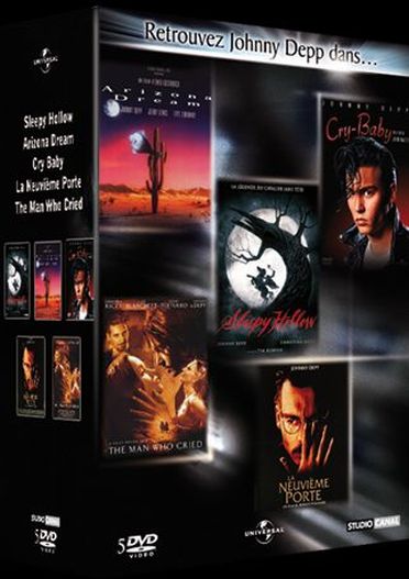 Coffret Johnny Depp : Sleepy Hollow Arizona Dream La 9ème Porte Cry Baby The Man Who Cried [DVD] - flash vidéo