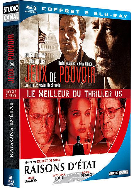 Coffret thriller U.S. - Jeux de pouvoir + Raisons d'état [Blu-ray] - flash vidéo