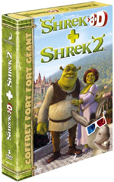 Coffret Fort Fort Geant : Shrek 3D Shrek 2 [DVD] - flash vidéo