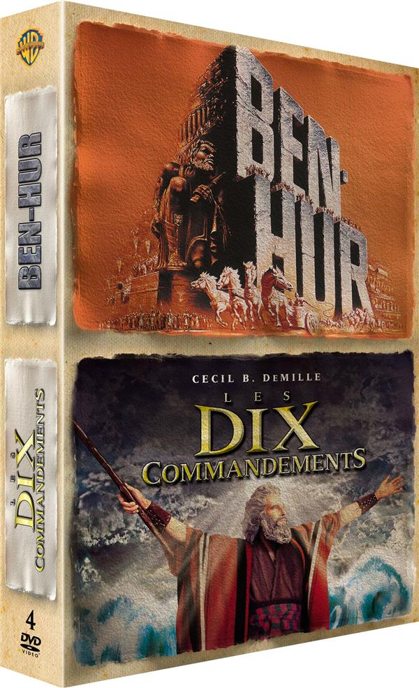 Coffret Péplum 2 Films : Ben-Hur Les Dix Commandements [DVD] - flash vidéo