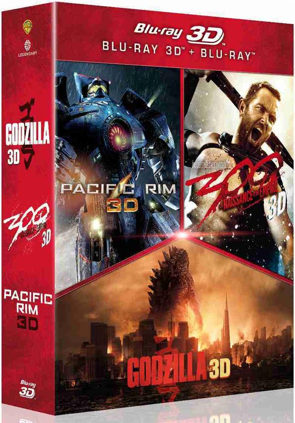 Godzilla + Pacific Rim + 300: la naissance d'un empire [Blu-ray 3D]