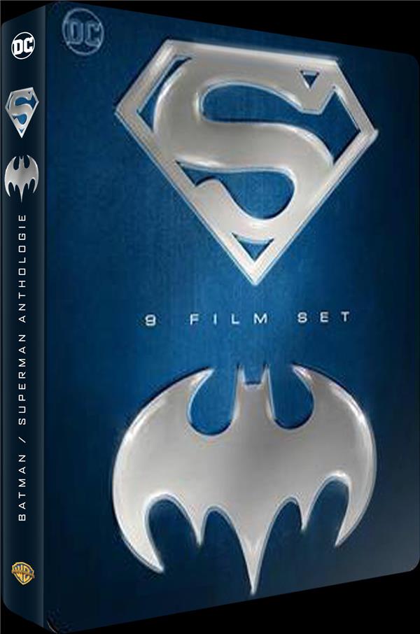 Coffret Super Héros 9 Films : Batman, 4 Films  Superman, 5 Films [DVD]