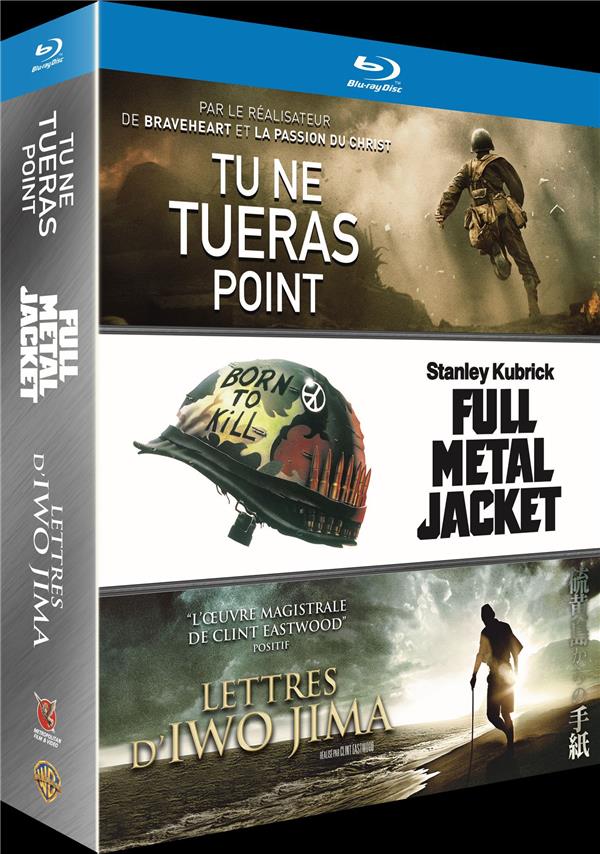 Tu ne tueras point + Lettres d'Iwo Jima + Full Metal Jacket [Blu-ray] - flash vidéo