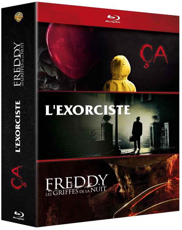 Coffret Horreur Incontournables 3 films : Ça + Les Griffes de la nuit (Freddy) + L'Exorciste [Blu-ray] - flash vidéo
