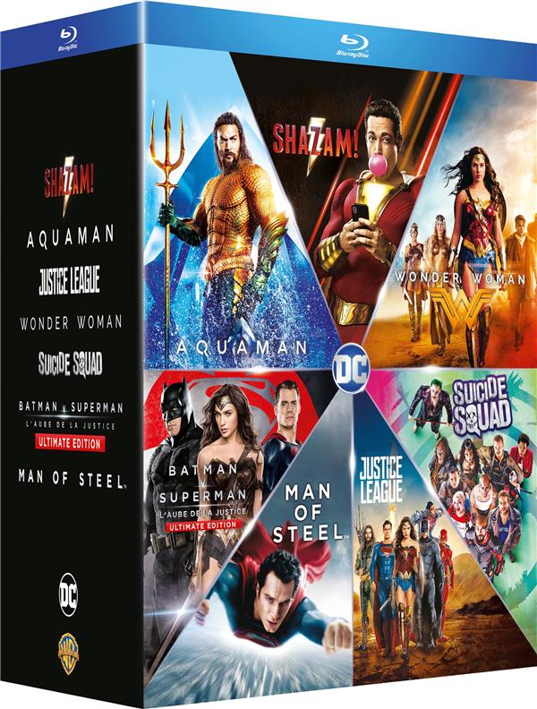 DC Universe - L'intégrale des 6 films : Justice League + Wonder Woman + Suicide Squad + Batman v Superman : L'aube de la justice + Man of Steel + Aquaman [Blu-ray]