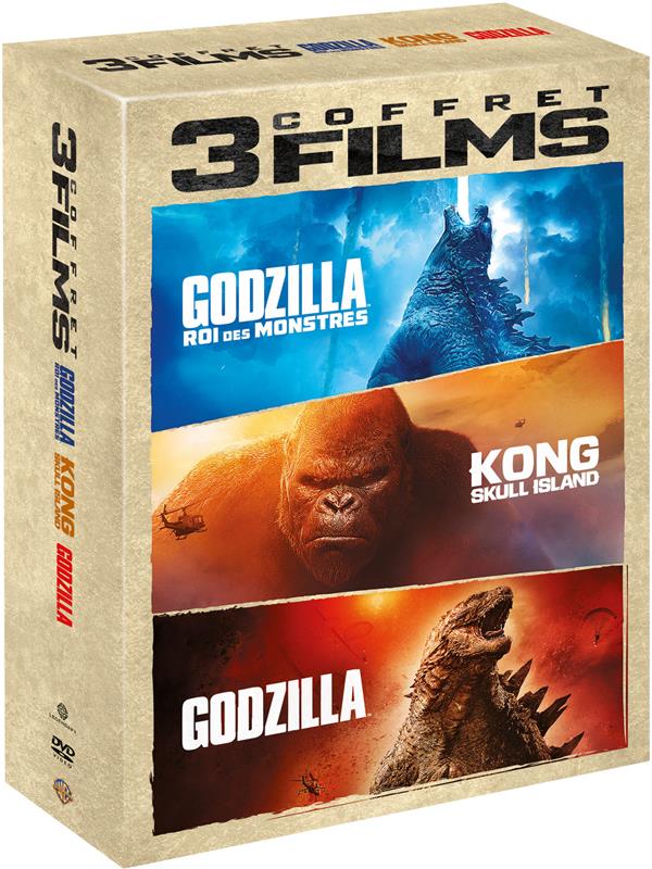 Godzilla + Godzilla : Roi des monstres + Kong : Skull Island [DVD] - flash vidéo