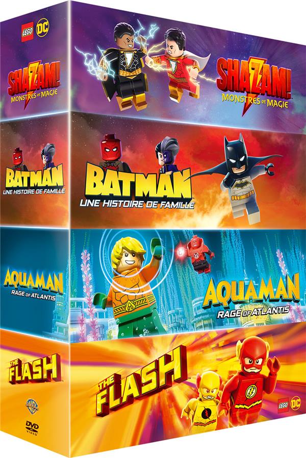 Lego DC Super Heroes - Shazam! : Monstres et magie + Batman : Un histoire de famille + Aquama : Rage of Atlantis + The Flash [DVD]