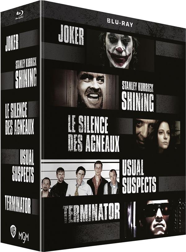 Coffret : Joker + Shining + Le Silence des agneaux + Usual Suspects + Terminator [Blu-ray] - flash vidéo