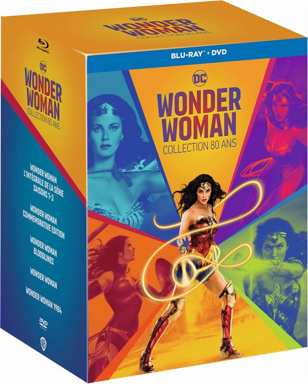 Wonder Woman - Collection 80 ans : L'Intégrale de la série saisons 1 à 3 + Wonder Woman (2009 - Commemorative Edition) + Bloodlines + Wonder Woman (2017) + Wonder Woman 1984 [Blu-ray] - flash vidéo