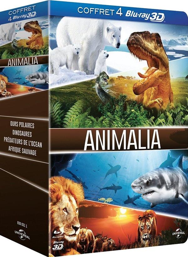 Animalia - Coffret - Ours polaires 3D + Dinosaures 3D, les géants de Patagonie + Prédateurs de l'océan 3D + Afrique sauvage 3D [Blu-ray 3D] - flash vidéo