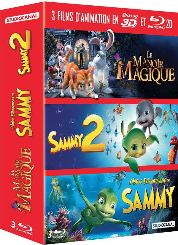 3 films d'animation en Blu-ray 3D et 2D: Le manoir magique + Sammy 2 + Le voyage extraordinaire de Sammy [Blu-ray 3D] - flash vidéo