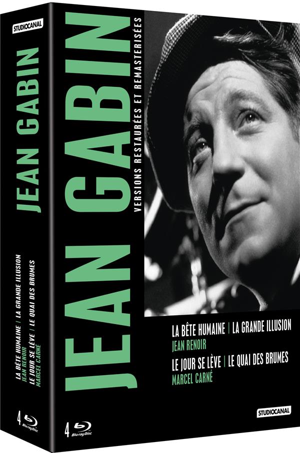 Jean Gabin - Coffret: La bête humaine + La grande illusion + Le jour se lève + Le quai des brumes [Blu-ray] - flash vidéo