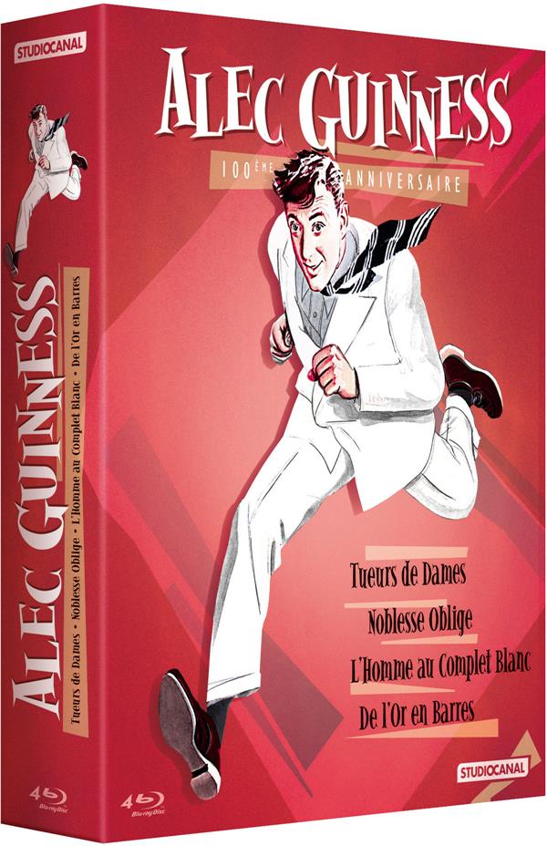 Alec Guinness - 100ème anniversaire - Tueurs de dames + Noblesse oblige + L'homme au complet blanc + De l'or en barres [Blu-ray] - flash vidéo
