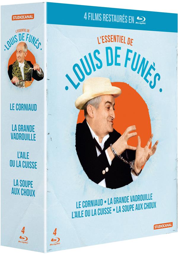 L'Essentiel de Louis de Funès: Le corniaud + La grande vadrouille + L'aile ou la cuisse + La soupe aux choux [Blu-ray] - flash vidéo