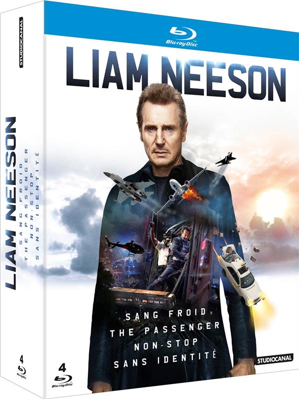 Liam Neeson - Coffret : Sang froid + The Passenger + Non-Stop + Sans identité [Blu-ray] - flash vidéo