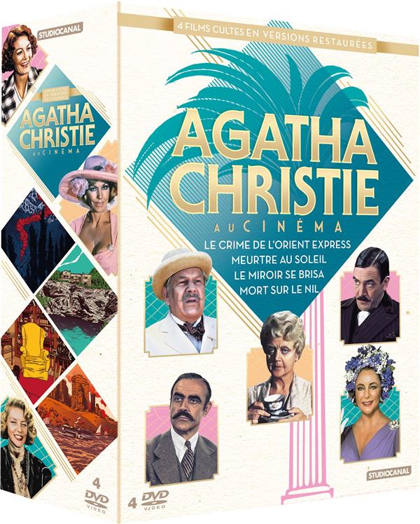 Agatha Christie - Coffret - Le miroir se brisa + Meurtre au soleil + Mort sur le Nil + Le crime de l'Orient Express [DVD] - flash vidéo