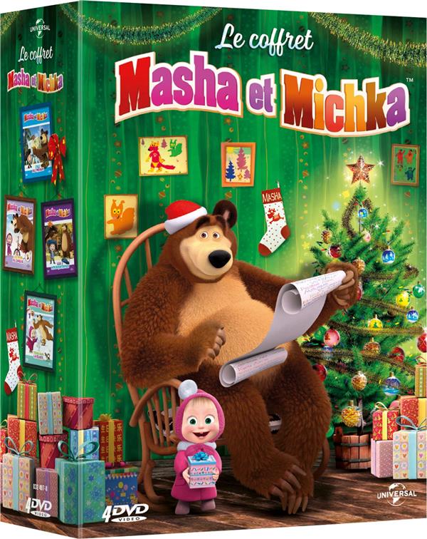 Masha et Michka - Le coffret : L'Île au trésor + Les Rois du Cirque + Les Trois Mousquetaires + Tous sur la glace [DVD] - flash vidéo