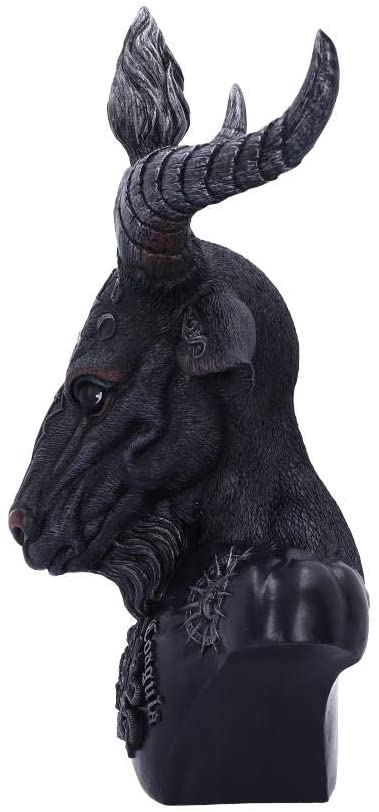 Baphomet - Buste céleste noir et argent 33cm