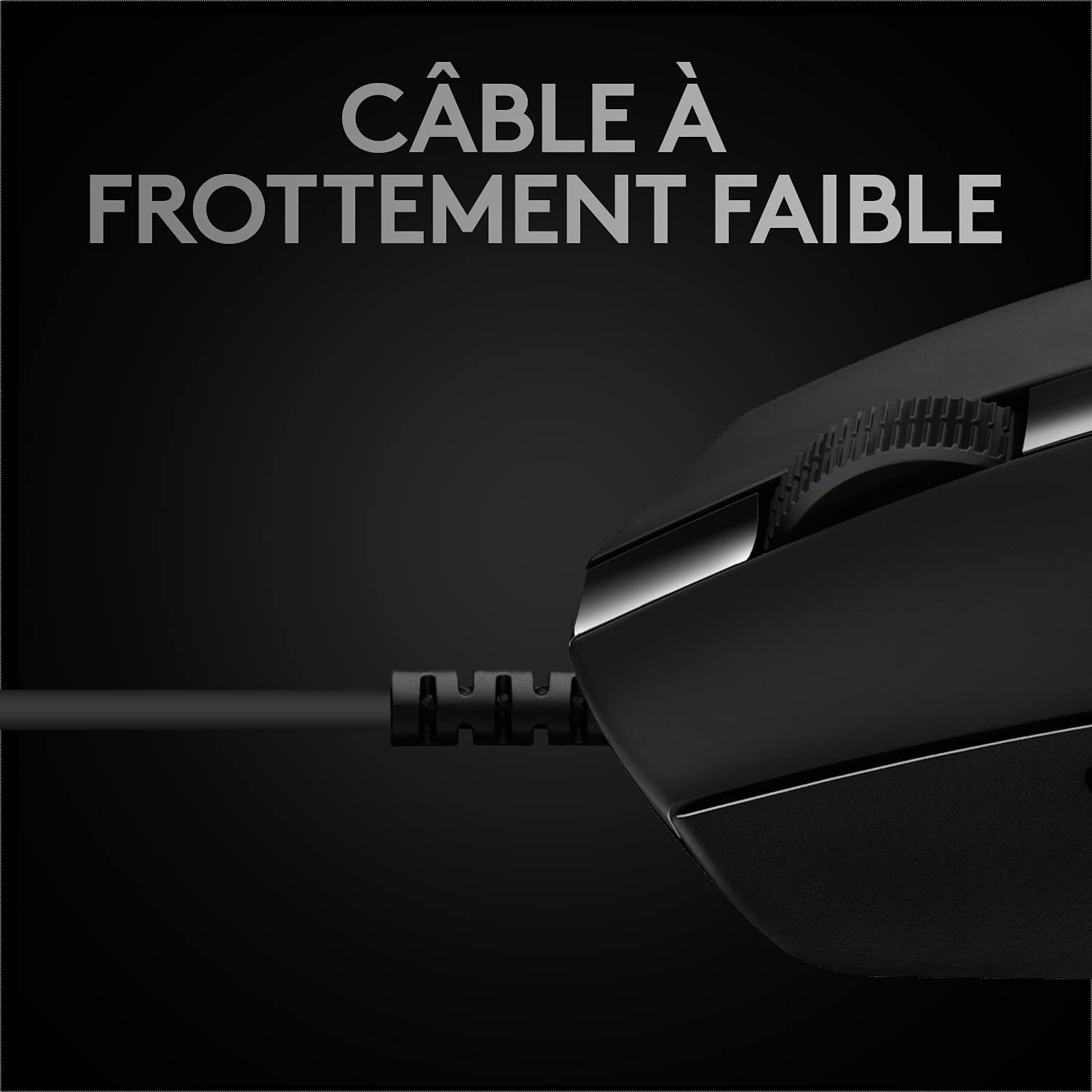 Logitech Souris de jeu PRO HERO Noire - flash vidéo