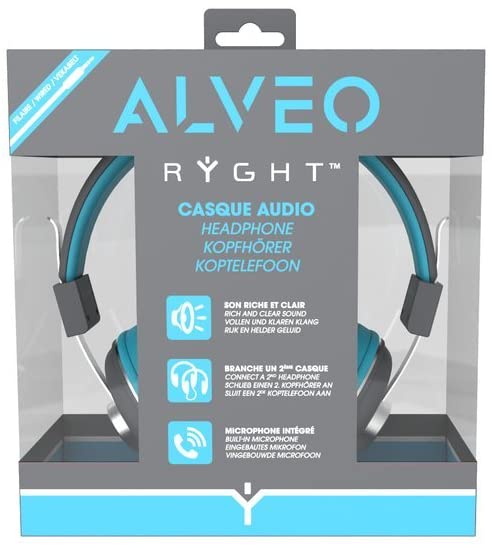 Ryght - Wired Headphones Alveo Gris foncé - Bleu