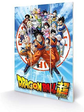 Dragon Ball Super - Goku Et les Combattants Z Impression sur Bois 20 X 29.5 cm - flash vidéo