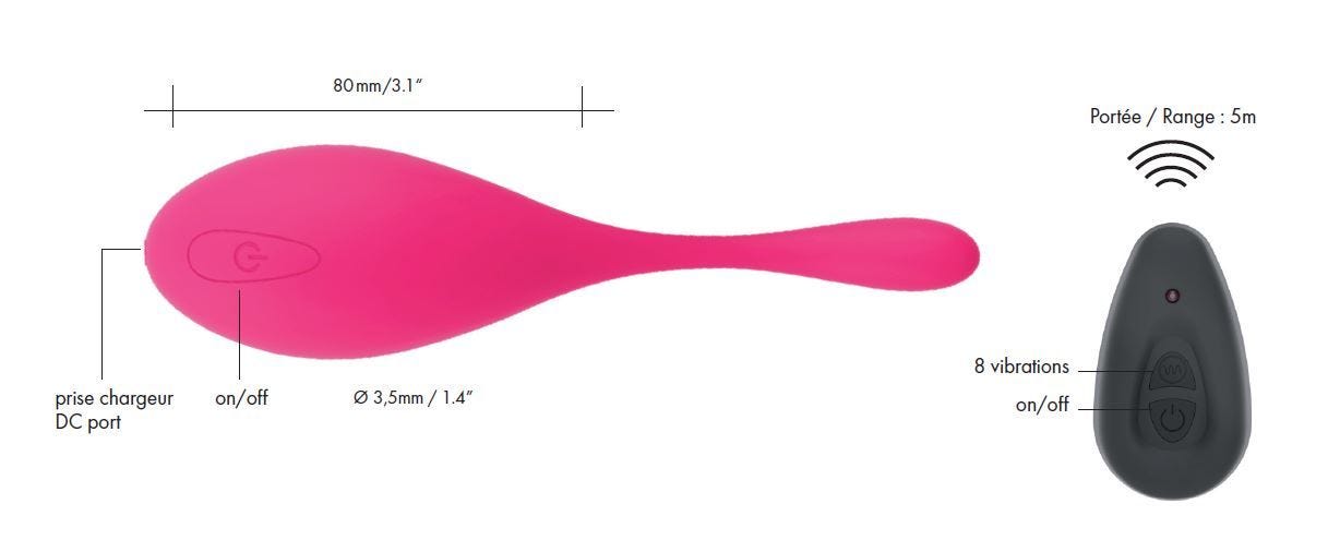 Oeuf Vibrant Télécommandé Secret Vibe 2 Dorcel [Sextoys] - flash vidéo