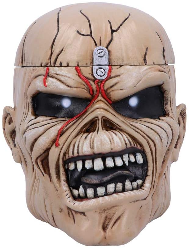 Iron Maiden Boite Tête Zombie 18cm - flash vidéo