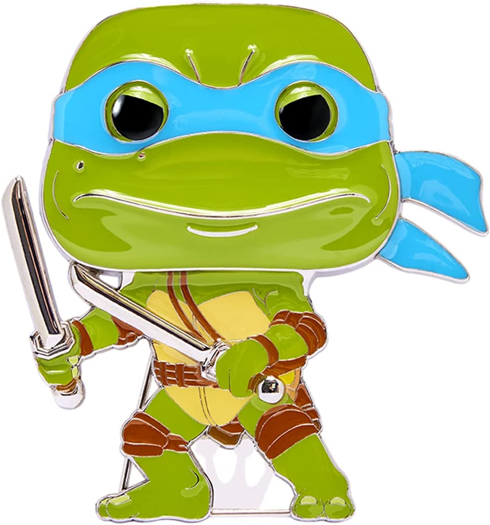 Loungefly: Funko Pop! Pins Cartoons: TMNT - Leonardo Large Enamel POP Pin - flash vidéo