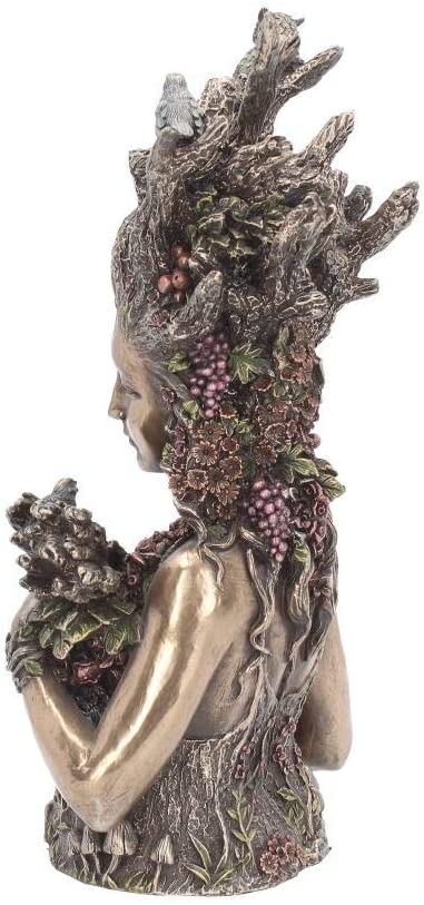 Mother Earth - Buste couleur bronze de la Terre Mère Gaia 26cm