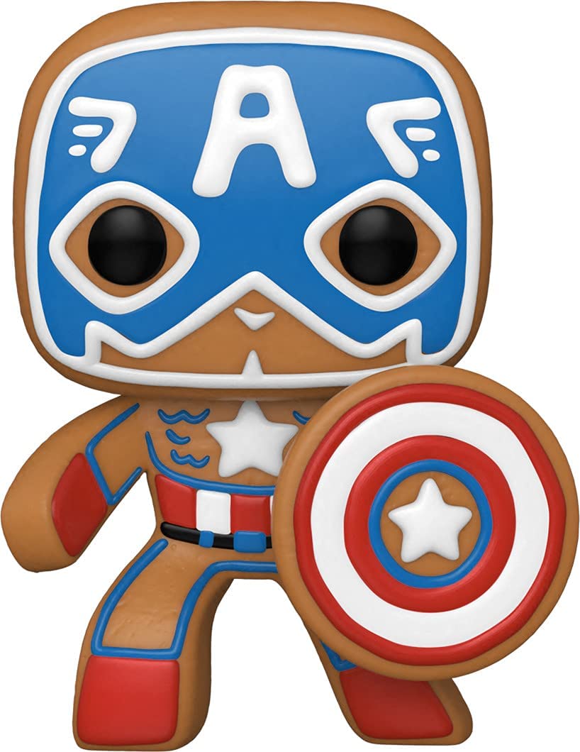 Funko Pop! Marvel: Holiday - Gingerbread Captain America ENG Merchandising - flash vidéo
