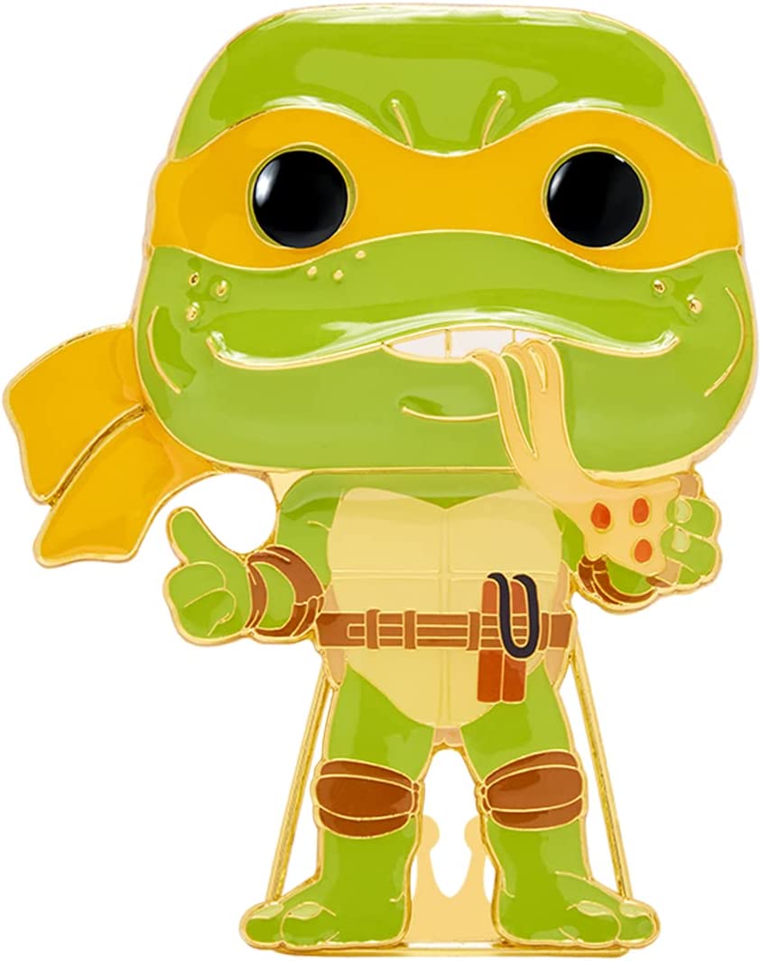 Loungefly: Funko Pop! Pins Cartoons: TMNT - Michelangelo Large Enamel POP Pin - flash vidéo