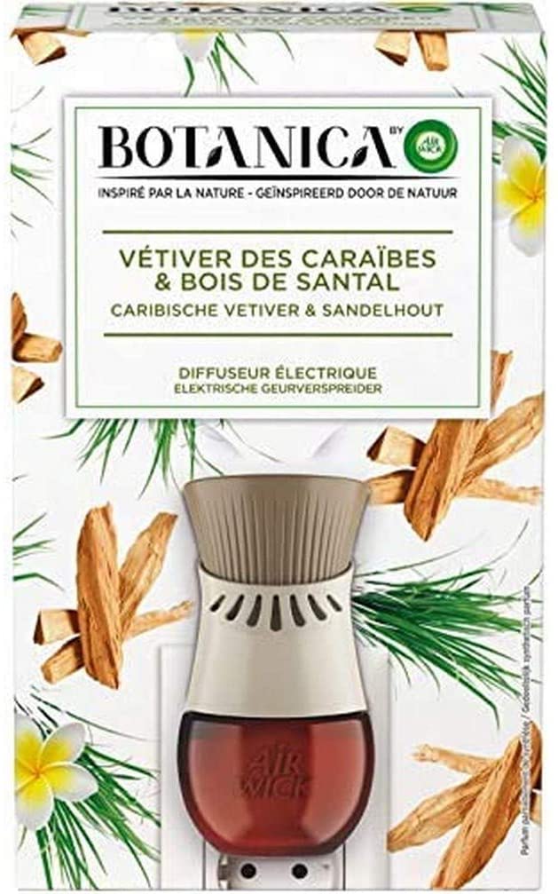 Airwick Botanica Diffuseur Electrique caribbean Vetiver & Sandelwood - flash vidéo