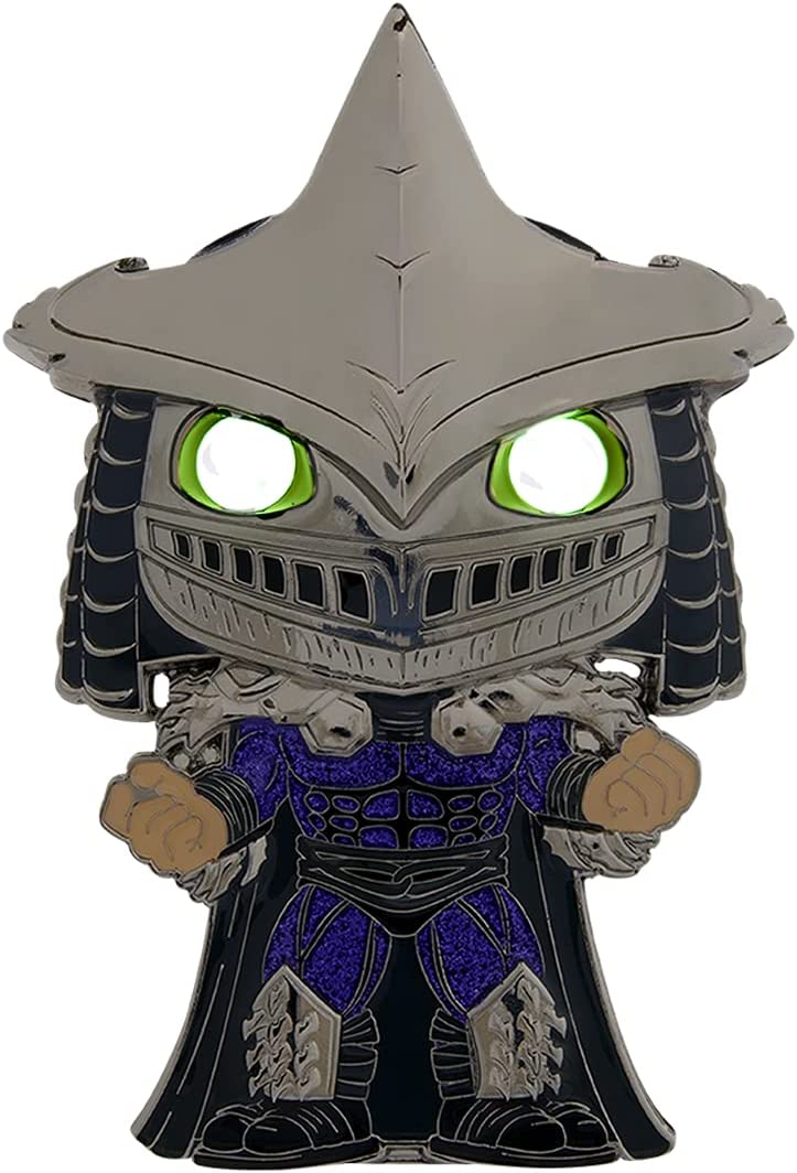 Loungefly: Funko Pop! Pins Cartoons: TMNT - Super Shredder Chase Group Large Enamel POP Pin - flash vidéo