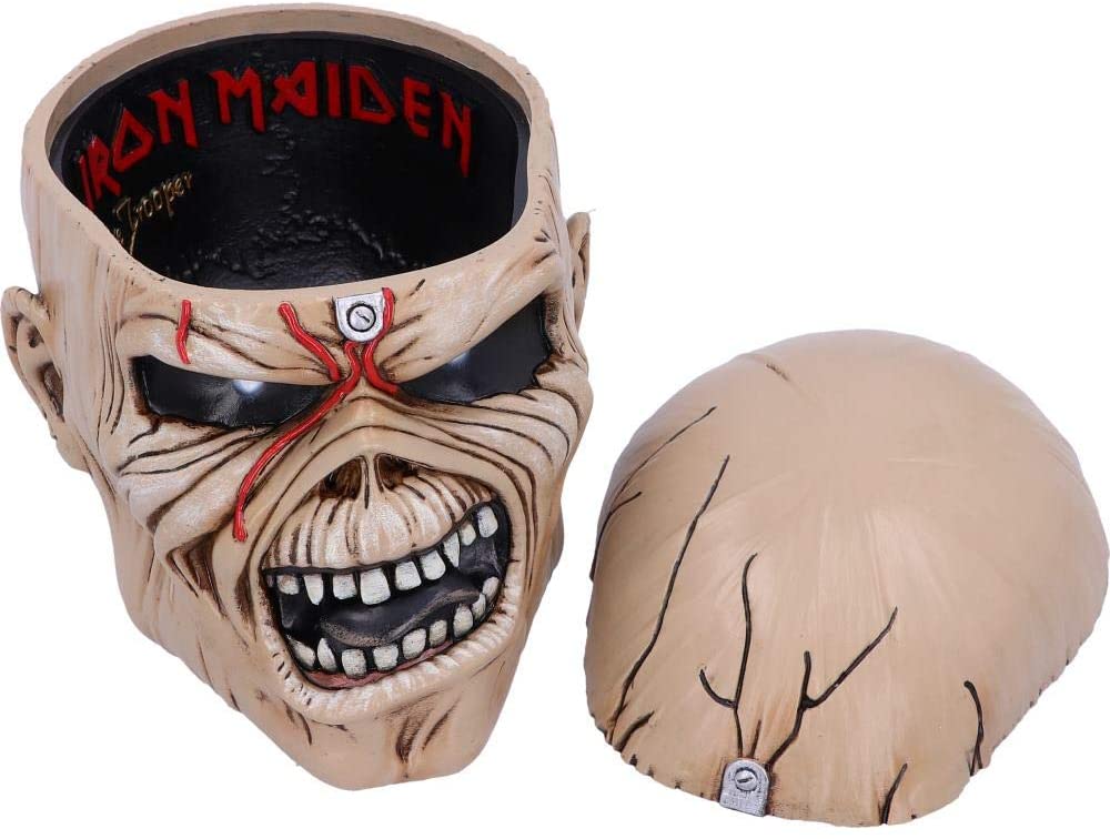 Iron Maiden Boite Tête Zombie 18cm - flash vidéo