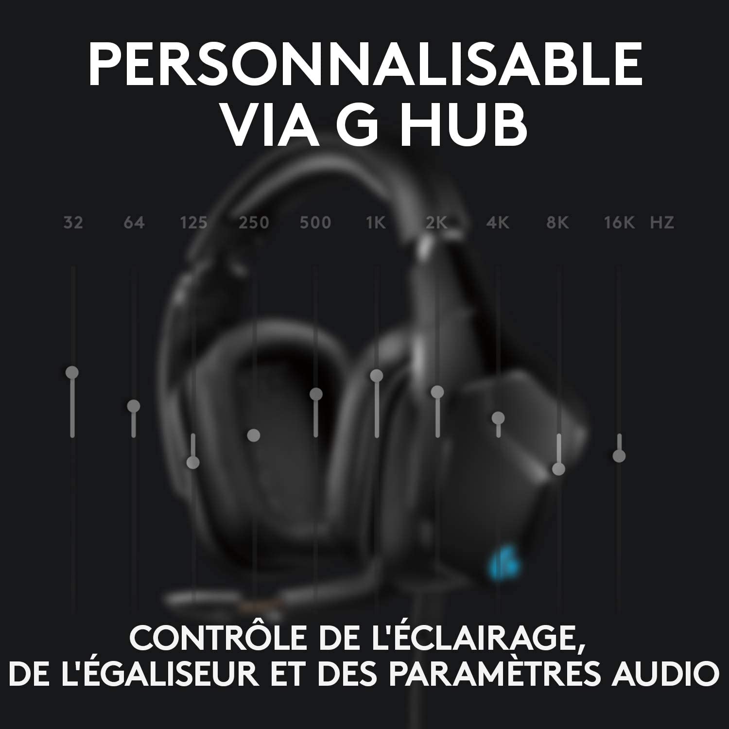 Logitech Casque de jeu Lightsync 7.1 Surround G635 pour PC, PS4, Xbox One et Switch - flash vidéo