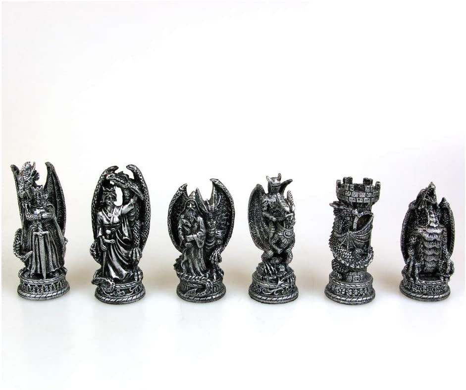 Kingdom Of The Dragon - Jeu d'échecs avec coins décorés de tours 43cm - flash vidéo
