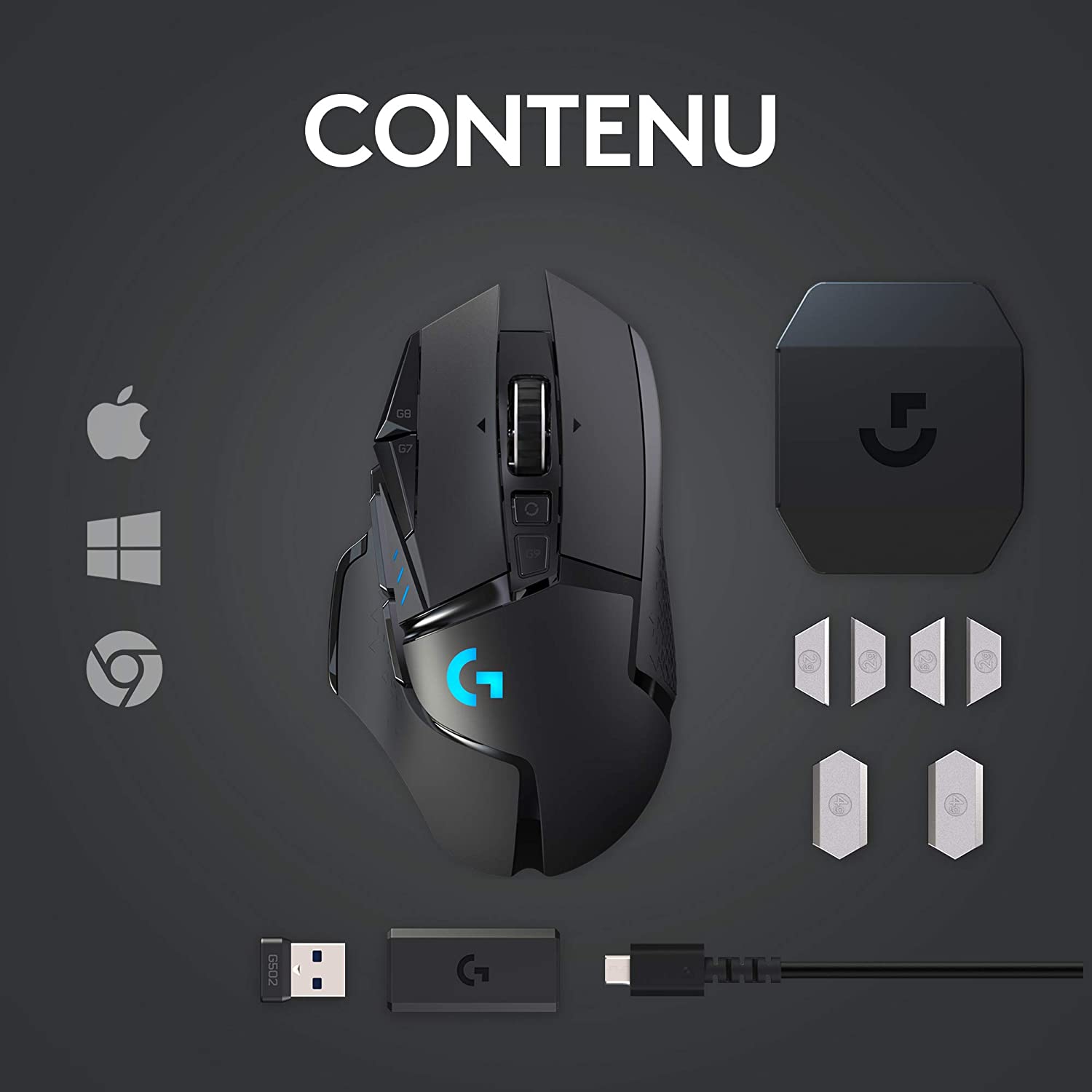 Logitech Souris de jeu sans fil G502 Lightspeed - flash vidéo