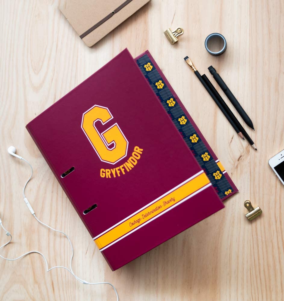 Harry Potter - Classeur Premium à 2 anneaux avec élastique Gryffondor - flash vidéo