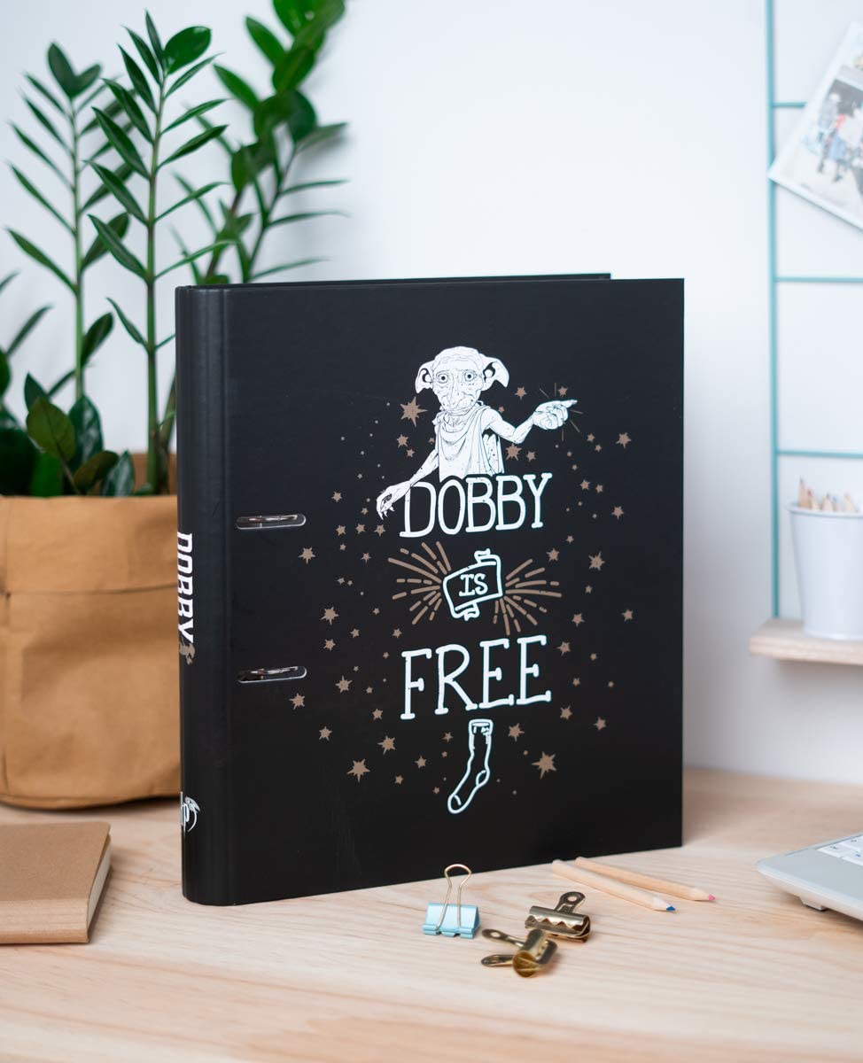 Harry Potter - Classeur Premium à 2 anneaux avec élastique Dobby - flash vidéo