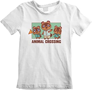 Nintendo - T-shirt Enfant Blanc Animal Crossing Famille de Nook - 9-11 ans - flash vidéo